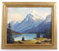 Leonard Lopp Glacier Park Mt. Kintla Oil Painting