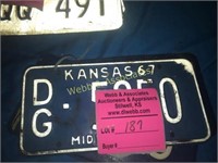 Ks license tags 67, 88