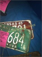 Ks license tags 65, 70