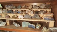 3rd shelf: interesting minerals