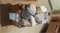 Small crate w/ quartz & other rocks