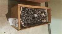 Small crate w/ black rocks