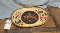 Wood painted tray