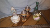 assorted world travel collectables