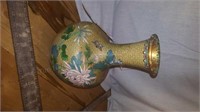 Cloisene vase - enamel on brass
