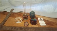 Group of 5 paperweights