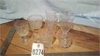 Group of clear glass - Cups & dishes