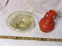 Red Vas & Amber bowl