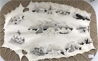 Judy Pelowook seal hide pen and ink drawing depict