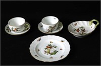 6 Herend Porcelain cups and dishes