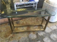 Glasstop Sofa Table 56” Long