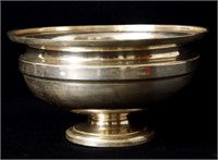 STERLING SILVER FOOTED BOWL.  20.1 OZS.