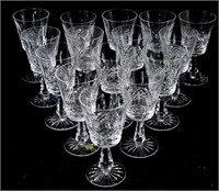 Waterford Lismore crystal large wine goblets