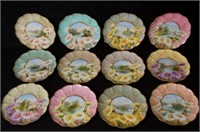 12 Fine Porcelain scenic plates circa 1850