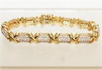 Gold & 5ct diamond bracelet