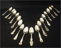 17 Sterling spoons