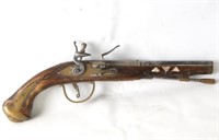 An antique Dutch Flintlock pistol