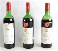 Three Chateau Mouton Rothschilds