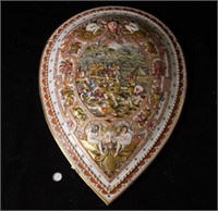 Capo Di Monte antique ceramic shield