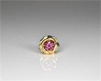 GOLD AND RUBY FLOWER RING