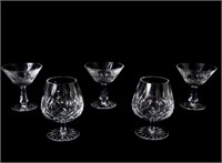 Waterford crystal brandy's and saucer champagnes