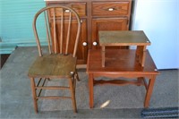 Wood Chair & Tables