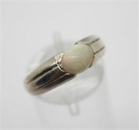 Opal & Sterling Silver Ring-Size 6