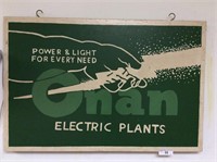 Vintage wood power and light Onan electric plants