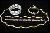 Gold Tone Bracelets & Choker