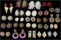 24 Sets of Vintage Clip Earrings