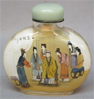 CHINESE INTERIOR PAINTED GLASS SNUFF BOTTLE