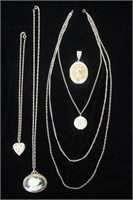 4 Lovely Locket Pendant Necklaces