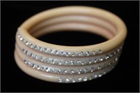 Pink Bakelite Coiled Bracelet