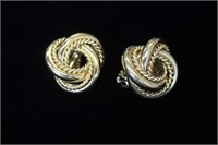 Vintage Givenchy Gold Knot Clip Earrings