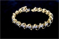 14K Gold and Diamond Bracelet
