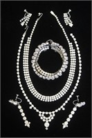 Rhinestone Necklaces, Earrings & Bracelet
