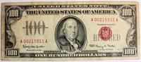 Coin 1966 $100 United States Bank Note  Fine