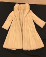Three Quarter Length Ermine Fur Coat