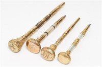 Victorian Gold-Plated Parasol Handles, 4