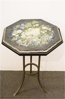 Victorian Painted Stone & Wrought Iron Table