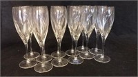 Stunning Mikasa crystal champagne flutes