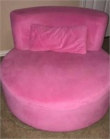 Amazing pink round swivel chair