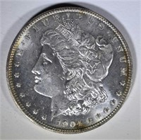 1904-O MORGAN DOLLAR, CH BU PL