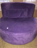 Amazing purple round swivel chair