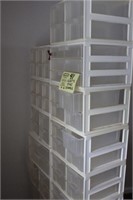 White Plastic Crafts Storage Boxes