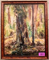 Art Frank Larson Plein-Air Forest Oil Painting