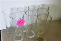 SET OF 8 LEMONADE CLEAR GLASSES