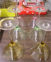 Set Of 6 Light Colored Martini Glasses