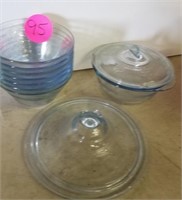 LIGHT BLUE BOWLS/ SOME WITH LIDS