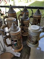 Group of 8 Steins